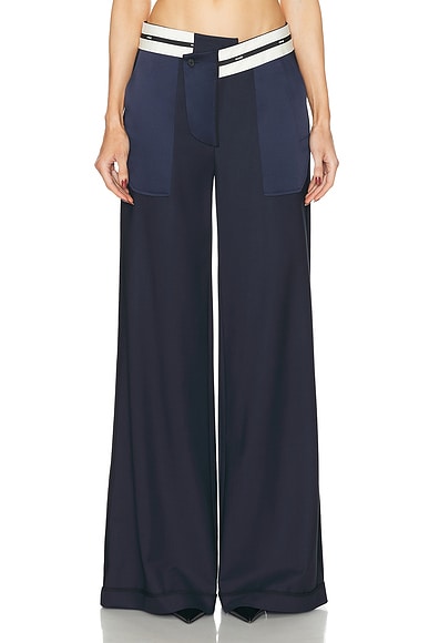 Shop Monse Inside Out Tailored Trouser In Midnight