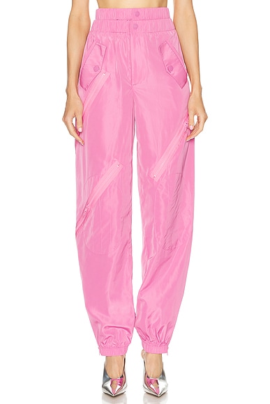 Double Waistband Zipper Detail Pant