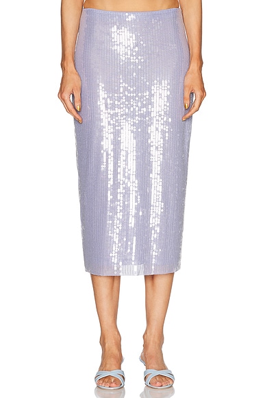 Sheer Sequin Pencil Skirt