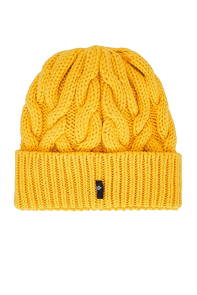 Shop Moncler Beanie In Yellow