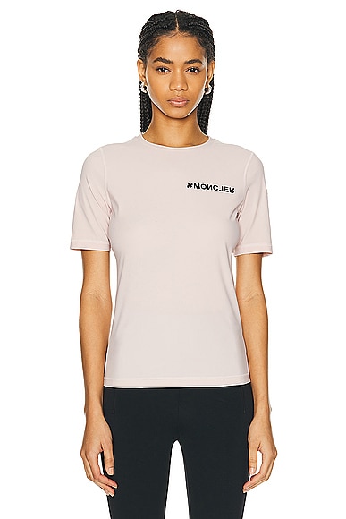 Moncler Grenoble Short Sleeve T-shirt in Pink