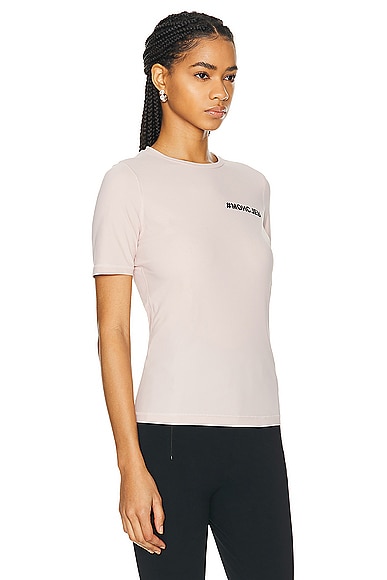 Shop Moncler Short Sleeve T-shirt In Pink