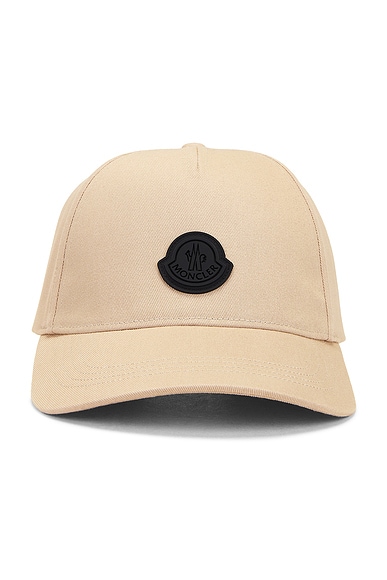 Moncler Baseball Cap in Sand Beige