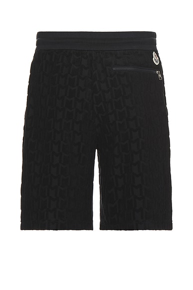 Moncler Sweat Short In Dark Navy Blue