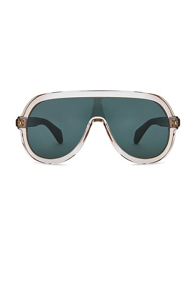 Moncler Sunsette Pilot Sunglasses in Clear