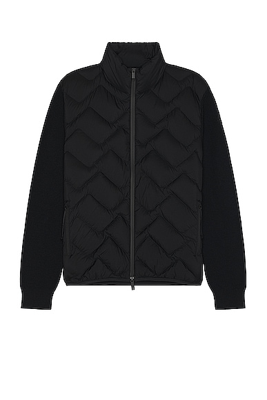 Moncler Zip Sweater Cardigan in Black