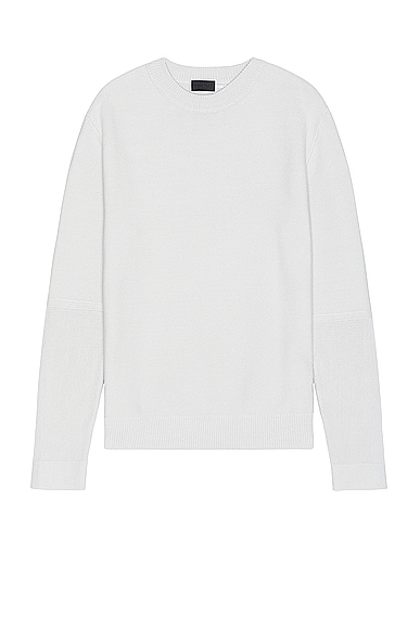 Shoulder Logo Sweater in Light Grey