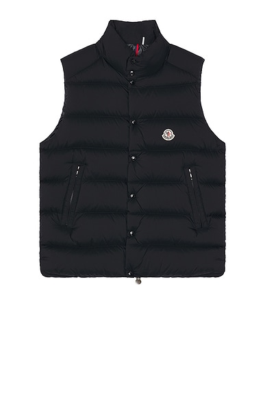 Moncler Tibb Puffer Vest in Obsidian Blue