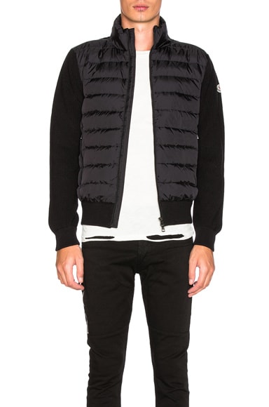 Moncler Maglione Tricot Cardigan in Black | FWRD
