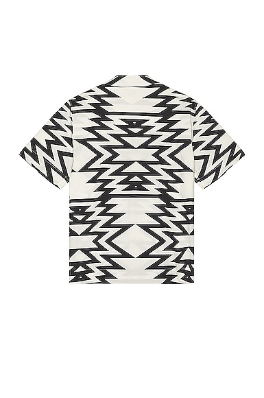 Shop Moncler Short Sleeve Shirt In Black & White
