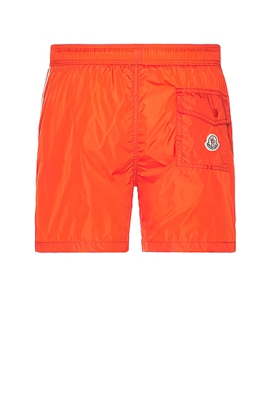 Shop Moncler Swimwear In Orange
