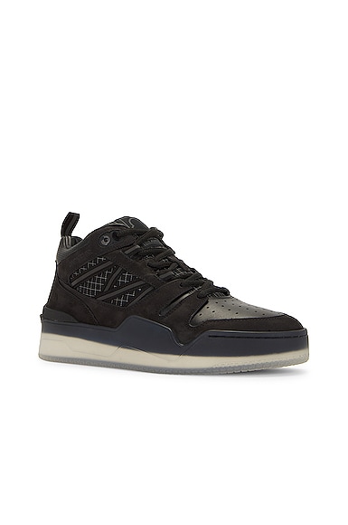 Shop Moncler Pivot Mid High Top Sneakers In Black