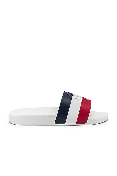 Moncler Sandal in Blue,Stripes,Red,White