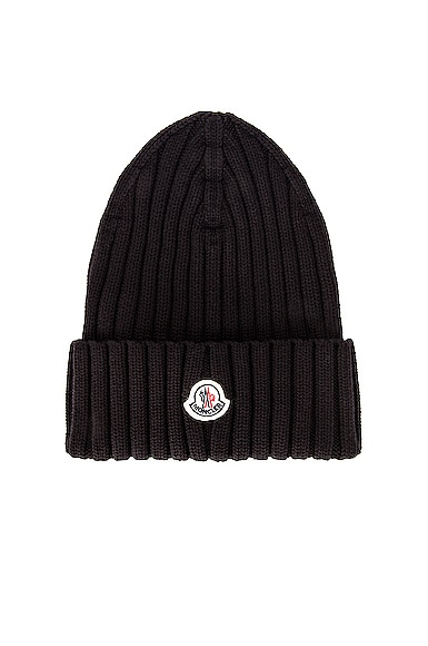 Moncler Tricot Beanie in Black | FWRD
