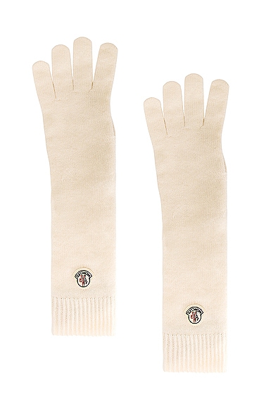 Moncler Wool Gloves in White