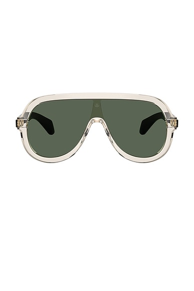 Moncler Sunsette Aviator Sunglasses in Clear