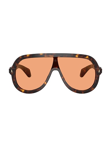Moncler Sunsette Aviator Sunglasses in Brown