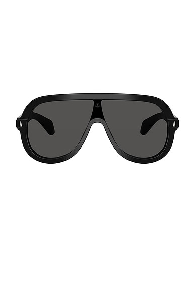 Moncler Sunsette Aviator Sunglasses in Black