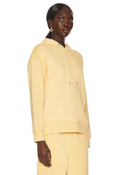 Shop Moncler Hooded Sweatshirt In Yellow