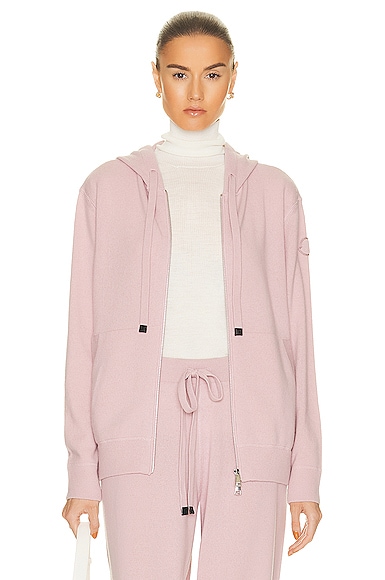 Moncler Cashmere Knit Cardigan in Pink
