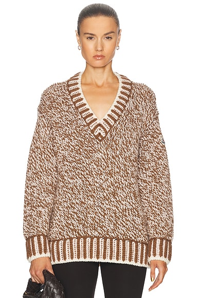 Rag Bone Emma V Neck Sweater in White FWRD