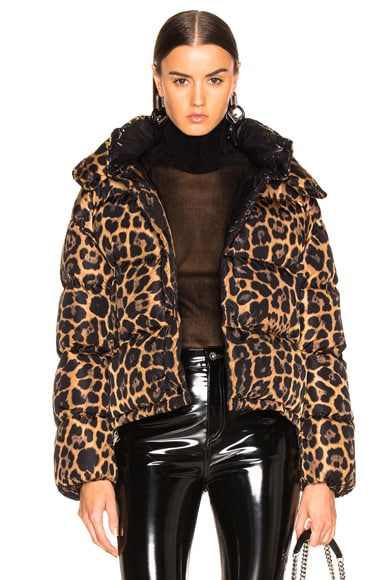 Moncler Caille Giubbotto Jacket in Leopard | FWRD
