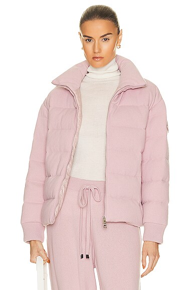 Shop Moncler Cayeux Cashmere Jacket In Pink