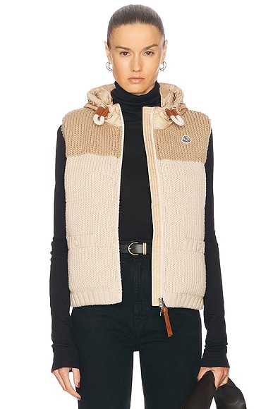 Moncler Puffer Vest in White