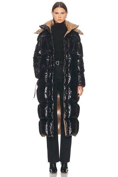 Moncler Parnaiba Long Coat in Black