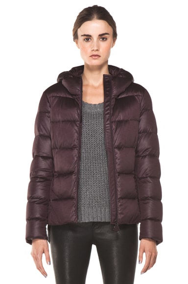 Moncler Jersey Poly Jacket in Burgundy | FWRD