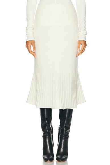 Moncler Midi Skirt in White