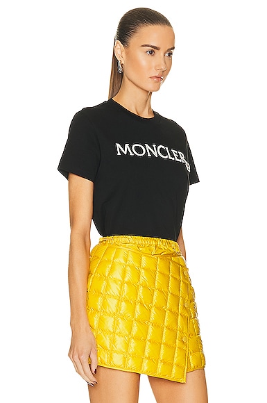 Shop Moncler Short Sleeve T-shirt In Black
