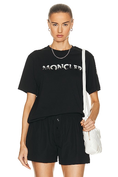 Moncler Short Sleeve T Shirt in Black FWRD