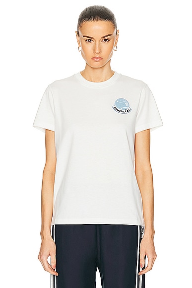 Shop Moncler Circle Logo Shirt In White