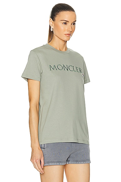 Shop Moncler Short Sleeve T-shirt In Russian Olive