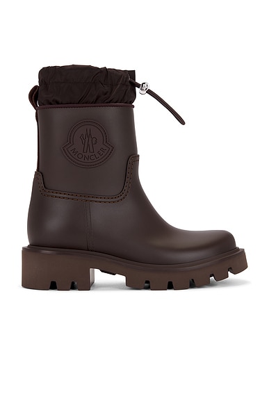 Moncler Kickstream Rainboot in Chocolate