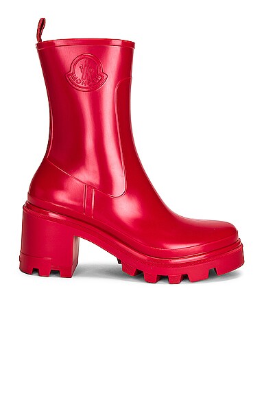 Moncler Loftgrip Rain Boot in Red