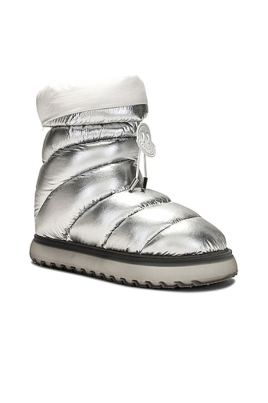 Shop Moncler Gaia Mid Snow Boot In Silver