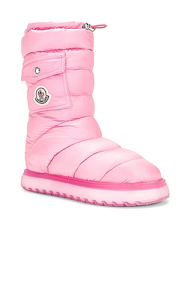 Shop Moncler Gaia Pocket Mid Snow Boot In Pink