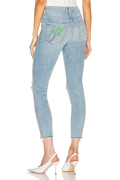 MOTHER High Waisted Looker Ankle Fray 