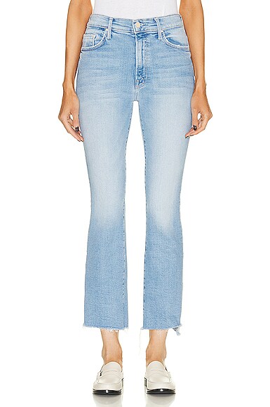 Mother The Insider Cropped Frayed High-rise Flared Jeans In Limited Edition
