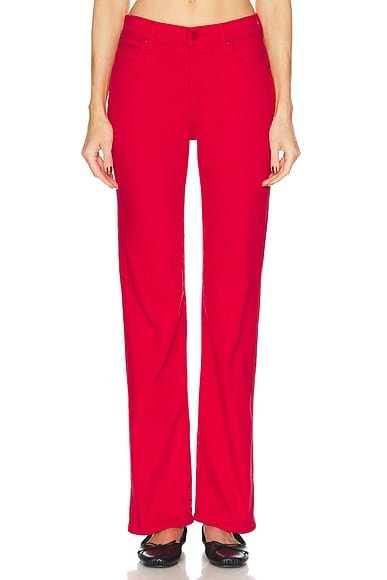 MOTHER The Kick It Jeans in Play Date Tango Red