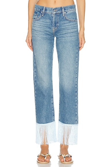 MOTHER The Relish Fringe Ankle Jeans in Jerky