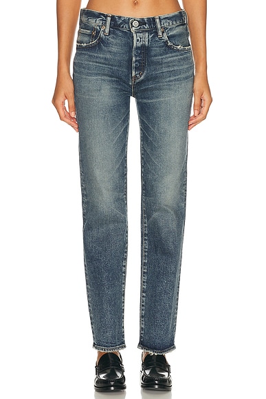 Moussy Vintage Fellsmere Straight Jeans in Dark Blue