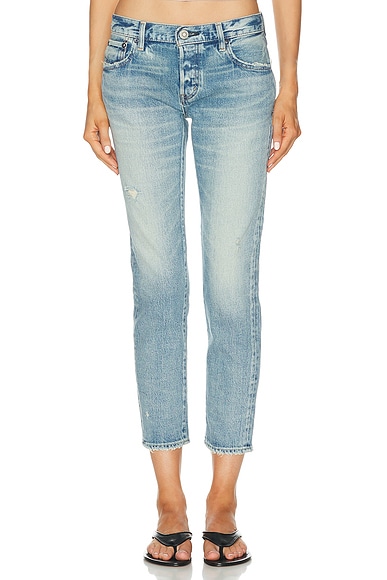 Moussy Vintage Hackney Tapered Jeans in Light Blue