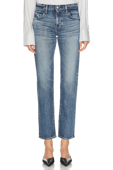 Moussy Vintage Mallard Slim Straight Jeans in Blue