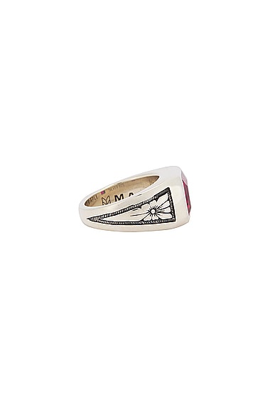 Shop Maple Midnight Ring Slim In Silver 925 & Ruby