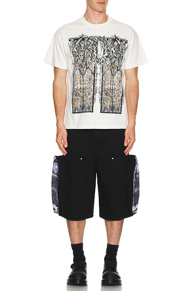 Side Embroidery Short