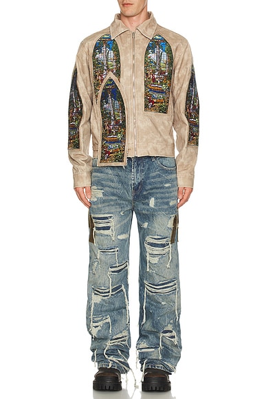 Side Patch Relaxation Denim Jeans