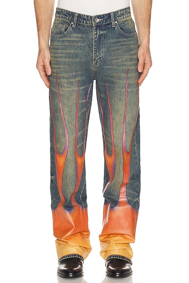 Flame Denim Pants